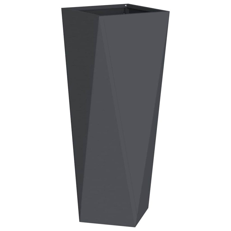 vidaXL Γλάστρα Ανθρακί 30 x 30 x 75 εκ Ατσάλι