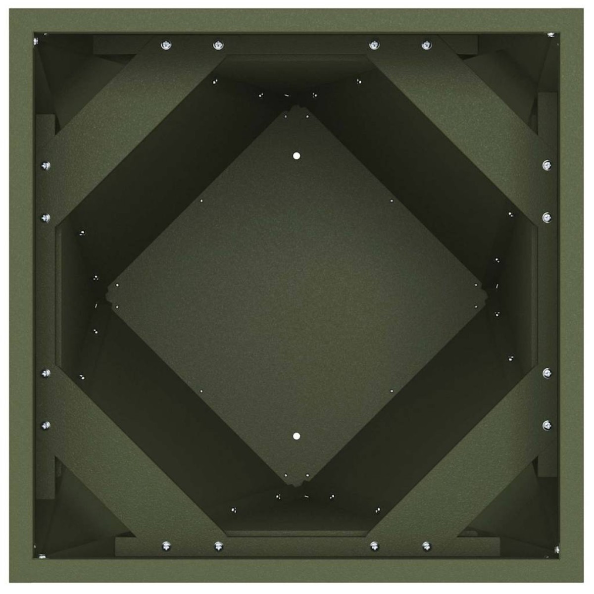 vidaXL Γλάστρα Ελιά Πράσινη 30 x 30 x 75 εκ Ατσάλι