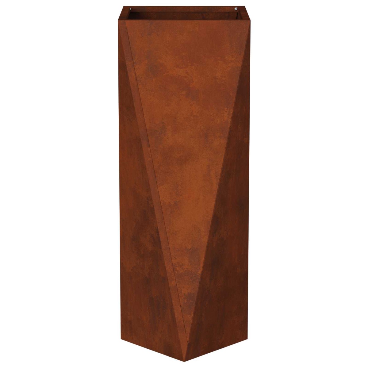 vidaXL Γλάστρα Σκ rusty 30 x 30 x 75 εκ Ατσάλι Σκληρυθέν στον Αέρα