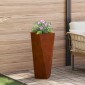 vidaXL Γλάστρα 2 τμχ. Σκ rusty 30 x 30 x 75 εκ
