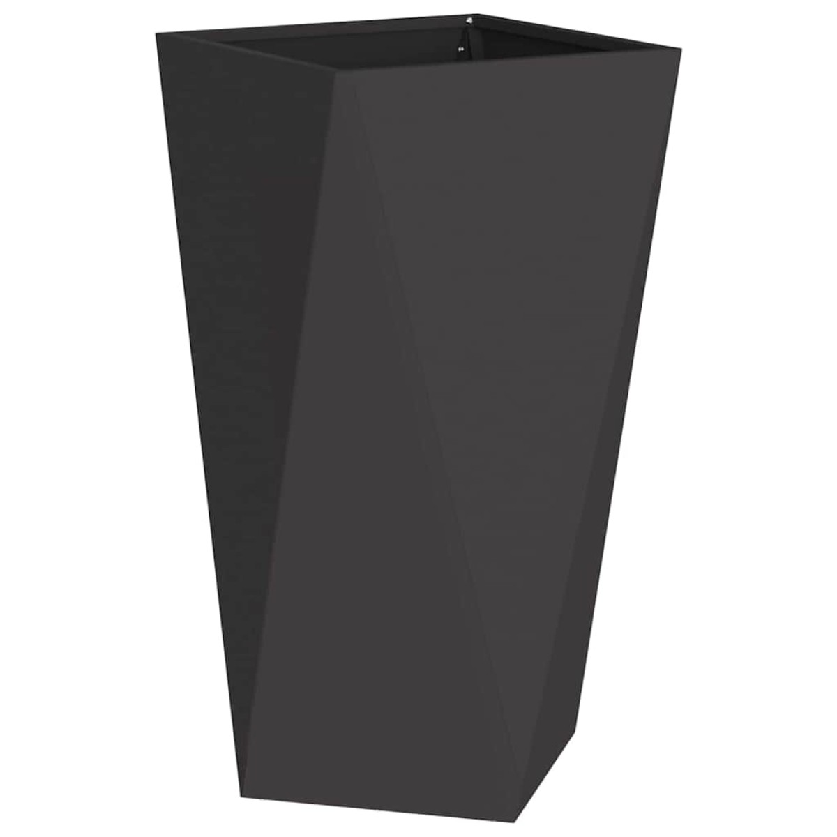 vidaXL Γλάστρα Μαύρο 40 x 40 x 75 cm Ατσάλι