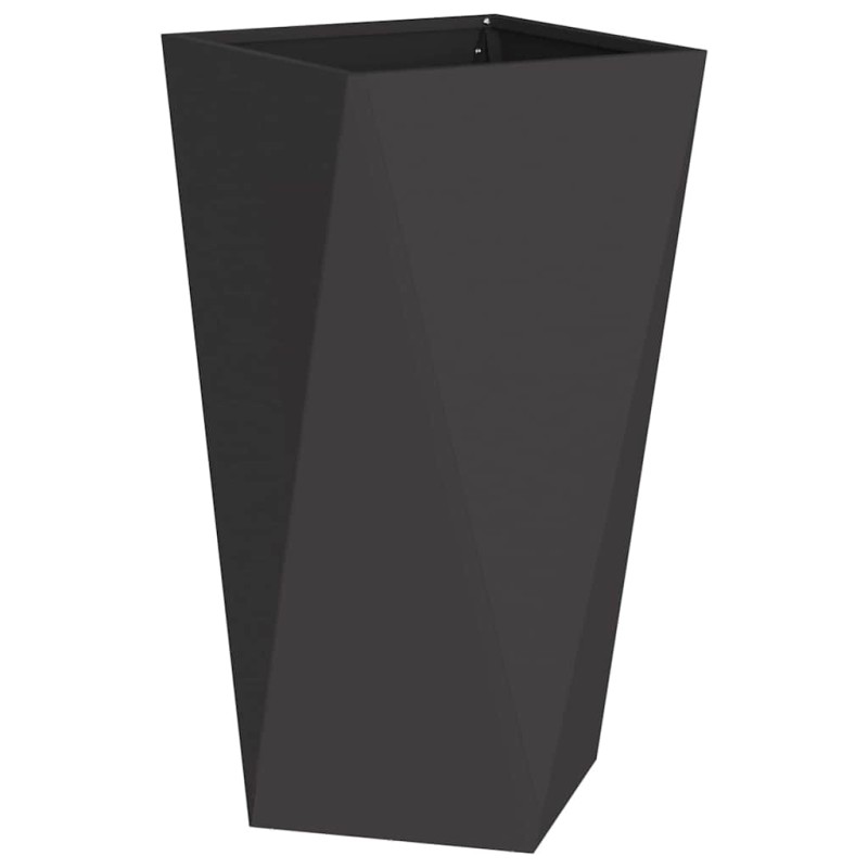 vidaXL Γλάστρα Μαύρο 40 x 40 x 75 cm Ατσάλι