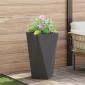vidaXL Γλάστρα 2 τμχ. Μαύρο 40 x 40 x 75 cm Ατσάλι
