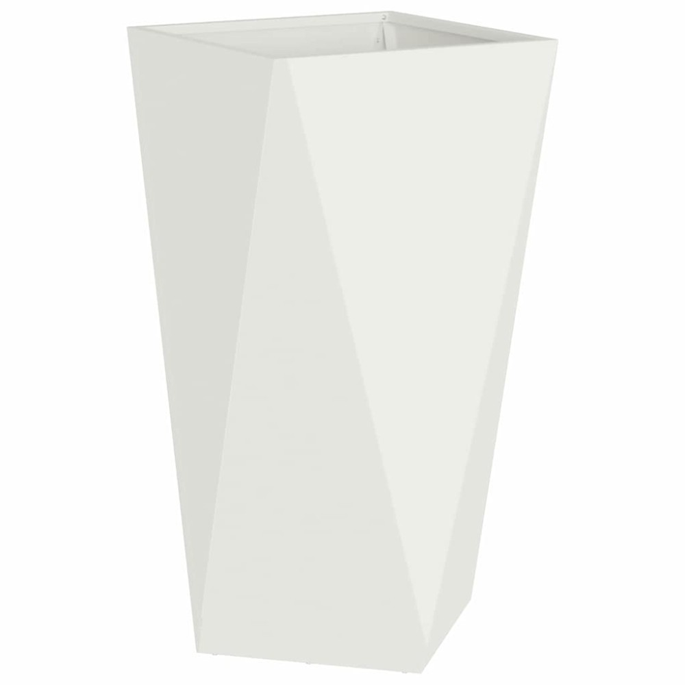 vidaXL Γλάστρα Λευκό 40 x 40 x 75 cm Ατσάλι