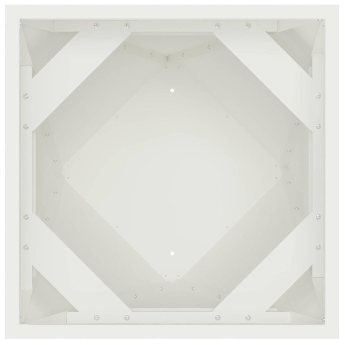 vidaXL Γλάστρα Λευκό 40 x 40 x 75 cm Ατσάλι