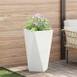 vidaXL Γλάστρα Λευκό 40 x 40 x 75 cm Ατσάλι