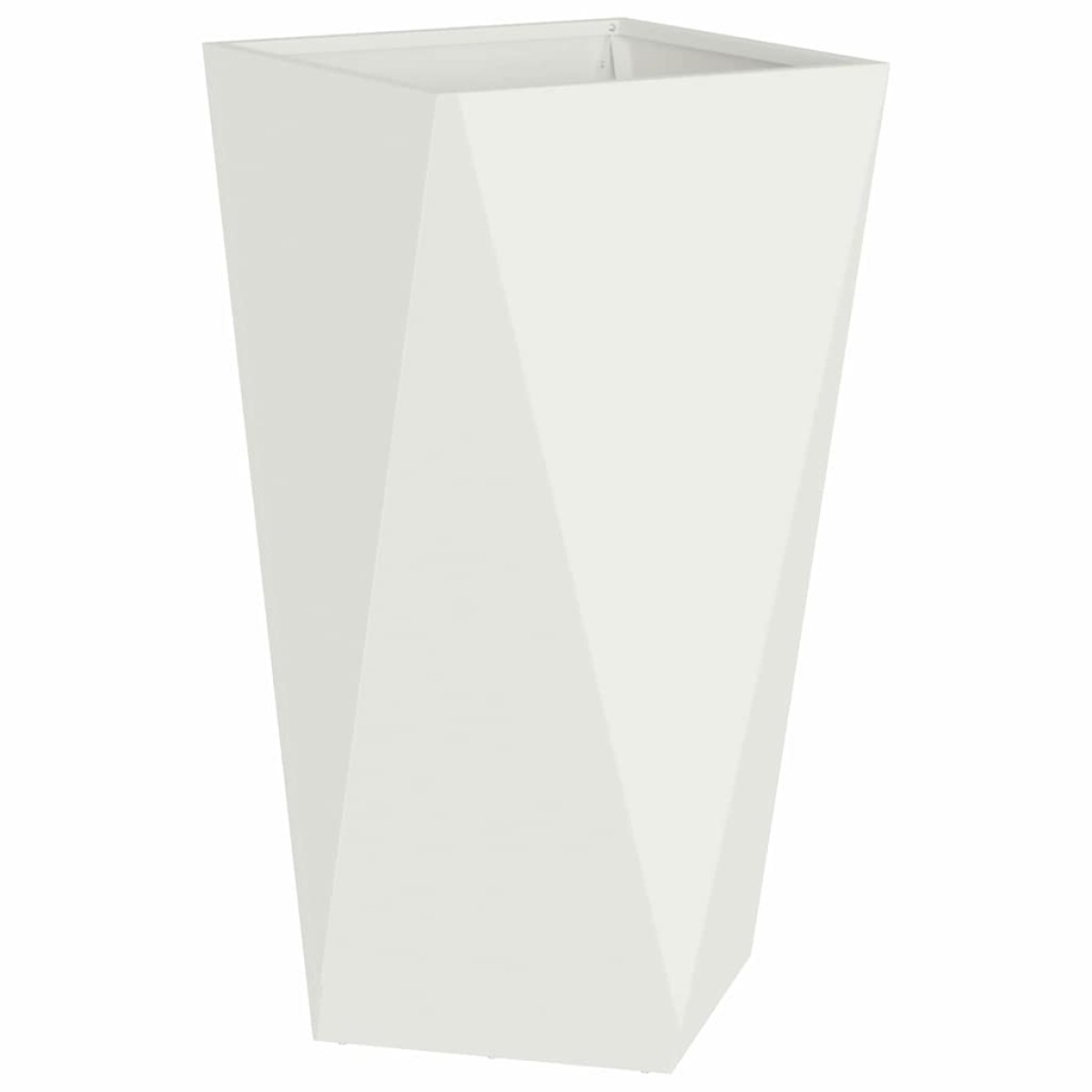 vidaXL Γλάστρα 2 τμχ. Λευκό 40 x 40 x 75 cm Ατσάλι