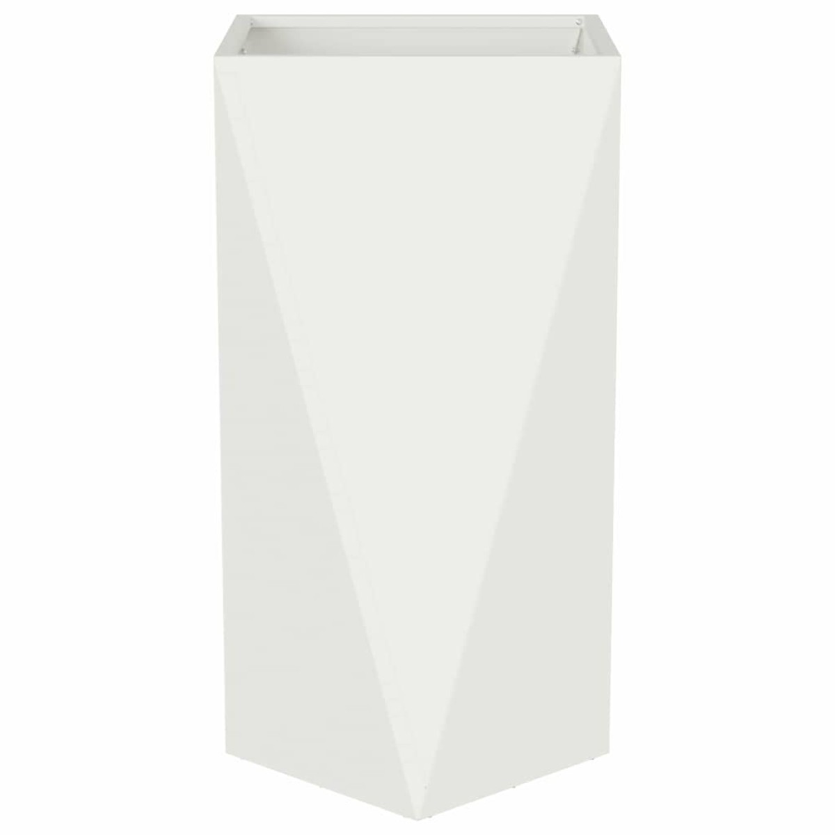 vidaXL Γλάστρα 2 τμχ. Λευκό 40 x 40 x 75 cm Ατσάλι