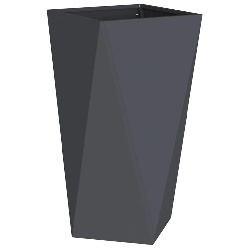 vidaXL Γλάστρα Ανθρακί 40 x 40 x 75 cm Ατσάλι
