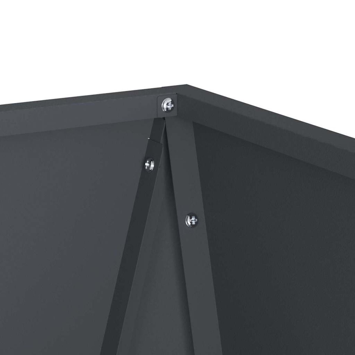 vidaXL Γλάστρα Ανθρακί 40 x 40 x 75 cm Ατσάλι