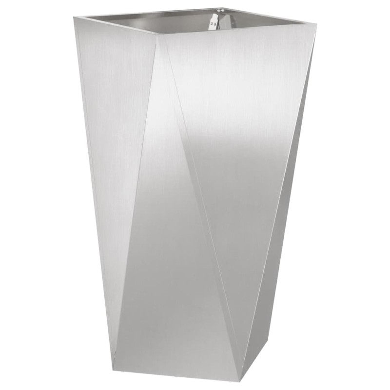 vidaXL Γλάστρα Ασημί 40 x 40 x 75 cm Ανοξείδωτο ατσάλι