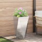 vidaXL Γλάστρα Ασημί 40 x 40 x 75 cm Ανοξείδωτο ατσάλι