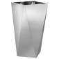 vidaXL Γλάστρα Ασημί 40 x 40 x 75 cm Επικαλυμμένος Χάλυβας