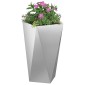 vidaXL Γλάστρα Ασημί 40 x 40 x 75 cm Επικαλυμμένος Χάλυβας