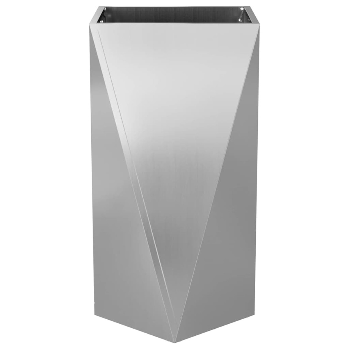 vidaXL Γλάστρα Ασημί 40 x 40 x 75 cm Επικαλυμμένος Χάλυβας