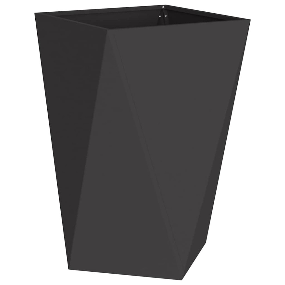 vidaXL Γλάστρα Μαύρο 50 x 50 x 75 cm Ατσάλι