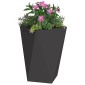 vidaXL Γλάστρα Μαύρο 50 x 50 x 75 cm Ατσάλι