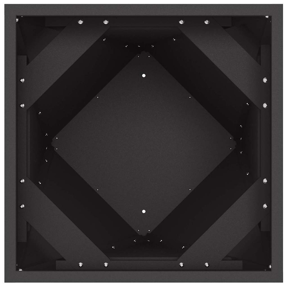 vidaXL Γλάστρα Μαύρο 50 x 50 x 75 cm Ατσάλι