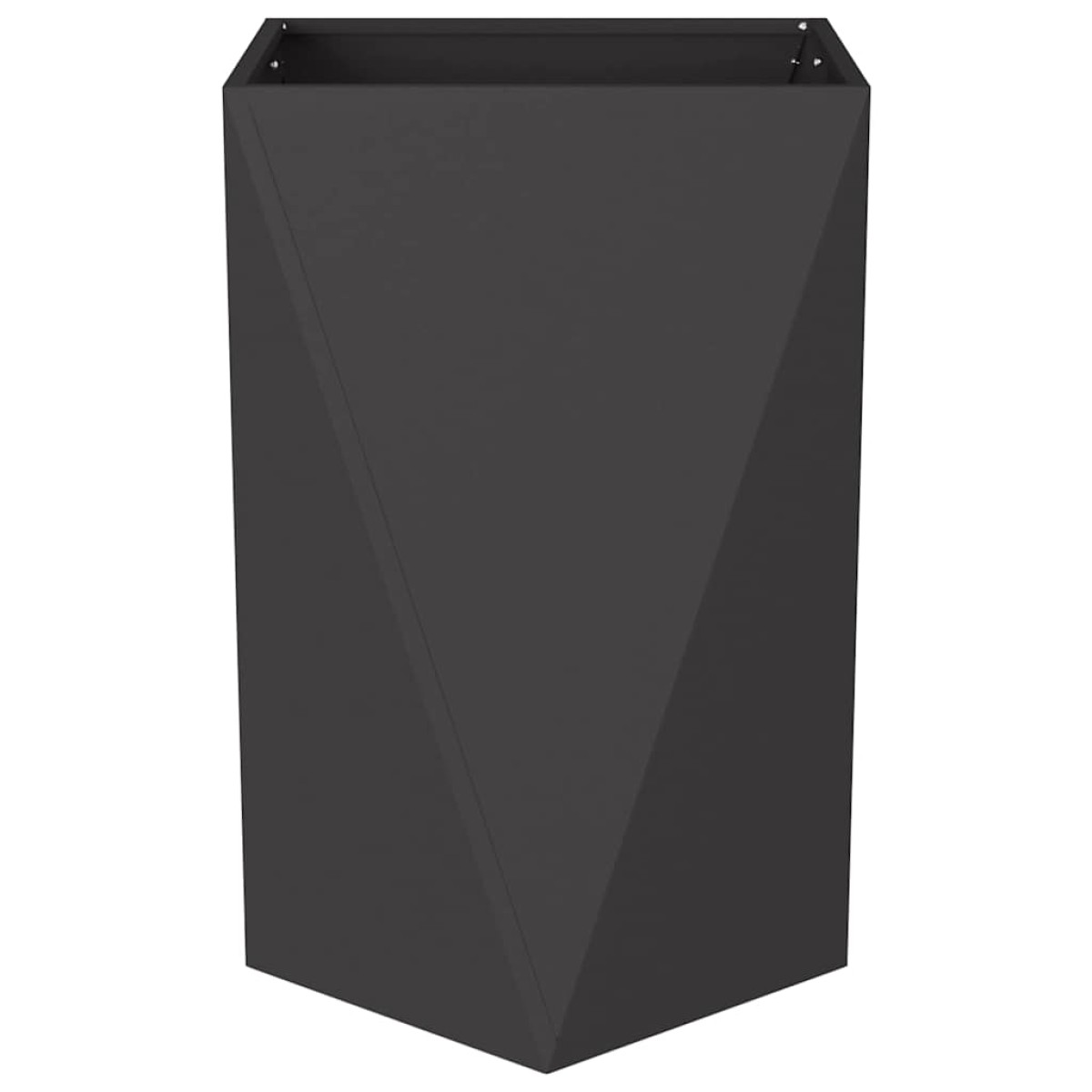 vidaXL Γλάστρα 2 τμχ. Μαύρο 50 x 50 x 75 cm Ατσάλι