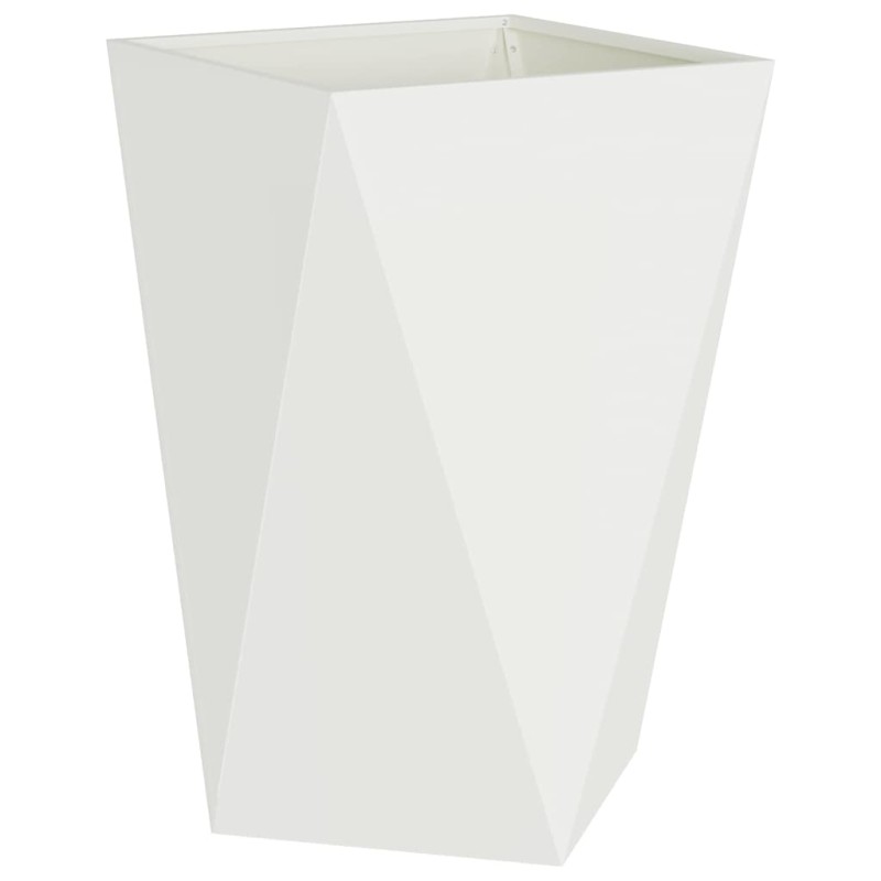 vidaXL Γλάστρα Λευκό 50 x 50 x 75 cm Ατσάλι
