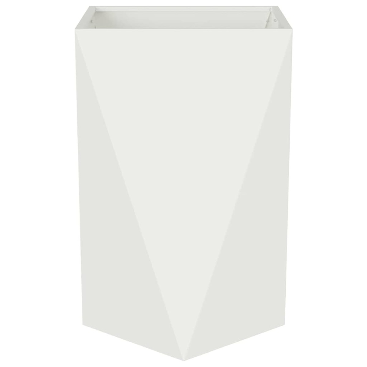 vidaXL Γλάστρα Λευκό 50 x 50 x 75 cm Ατσάλι
