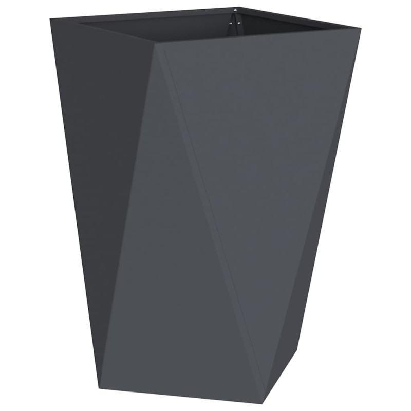 vidaXL Γλάστρα Ανθρακί 50 x 50 x 75 cm Ατσάλι