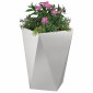 vidaXL Γλάστρα Ασημί 50 x 50 x 75 cm Ανοξείδωτο ατσάλι