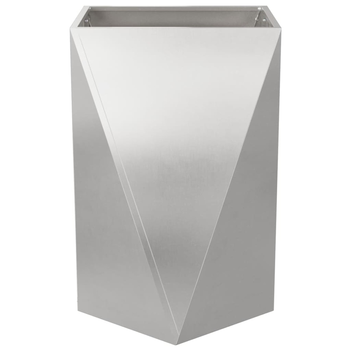 vidaXL Γλάστρα Ασημί 50 x 50 x 75 cm Ανοξείδωτο ατσάλι