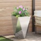 vidaXL Γλάστρα Ασημί 50 x 50 x 75 cm Ανοξείδωτο ατσάλι