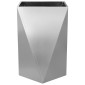 vidaXL Γλάστρα Ασημί 50 x 50 x 75 cm Επικαλυμμένος Χάλυβας