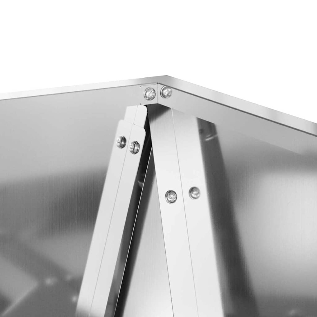 vidaXL Γλάστρα Ασημί 50 x 50 x 75 cm Επικαλυμμένος Χάλυβας