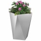 vidaXL Γλάστρα 2 τμχ. Ασημί 50 x 50 x 75 cm Επικαλυμμένος Χάλυβας