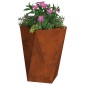 vidaXL Γλάστρα Σκ rusty 50 x 50 x 75 cm Ατσάλι Σκληρυθέν στον Αέρα