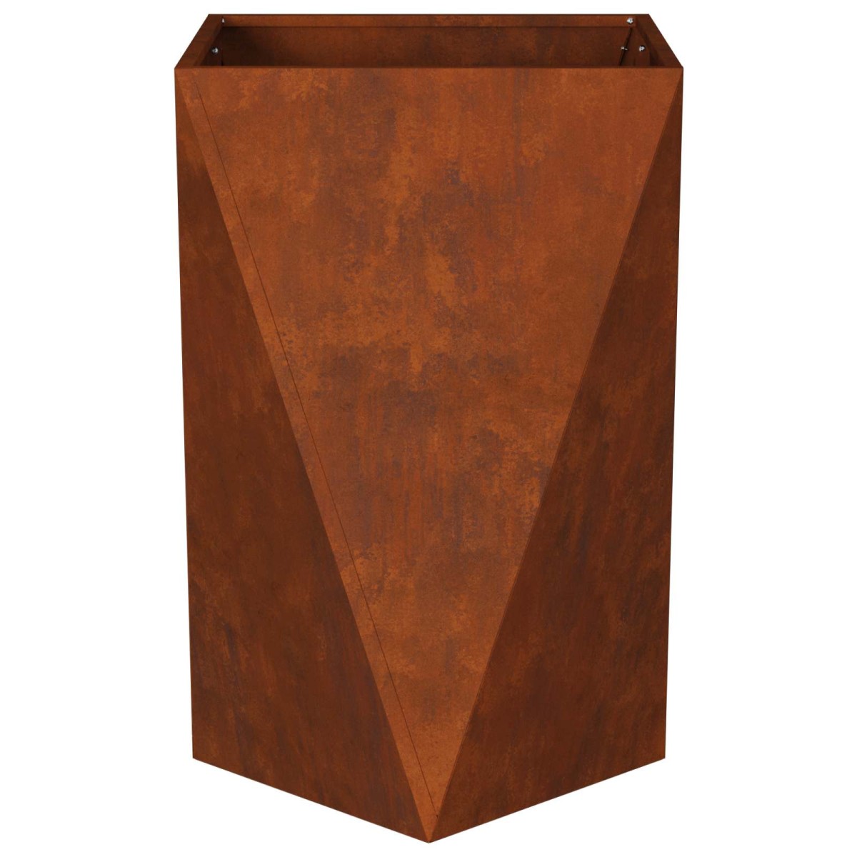 vidaXL Γλάστρα Σκ rusty 50 x 50 x 75 cm Ατσάλι Σκληρυθέν στον Αέρα