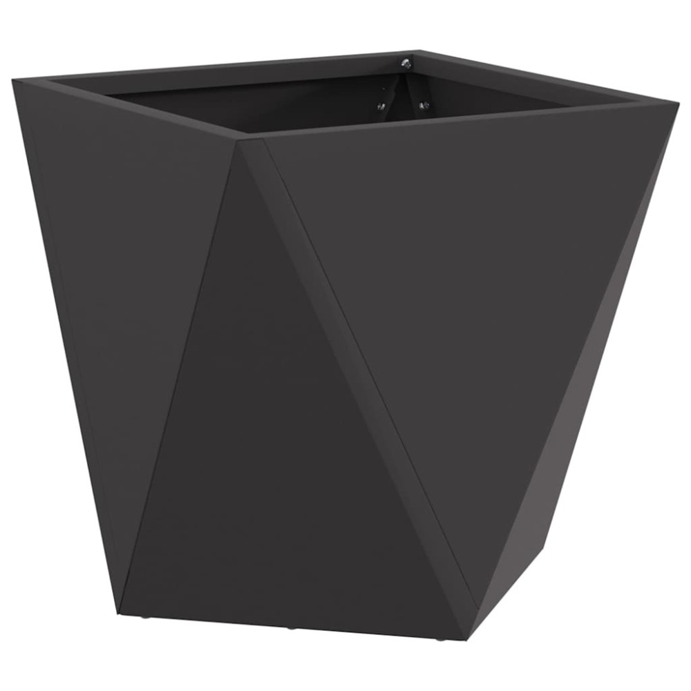 vidaXL Γλάστρα Μαύρο 30 x 30 x 30 cm Ατσάλι