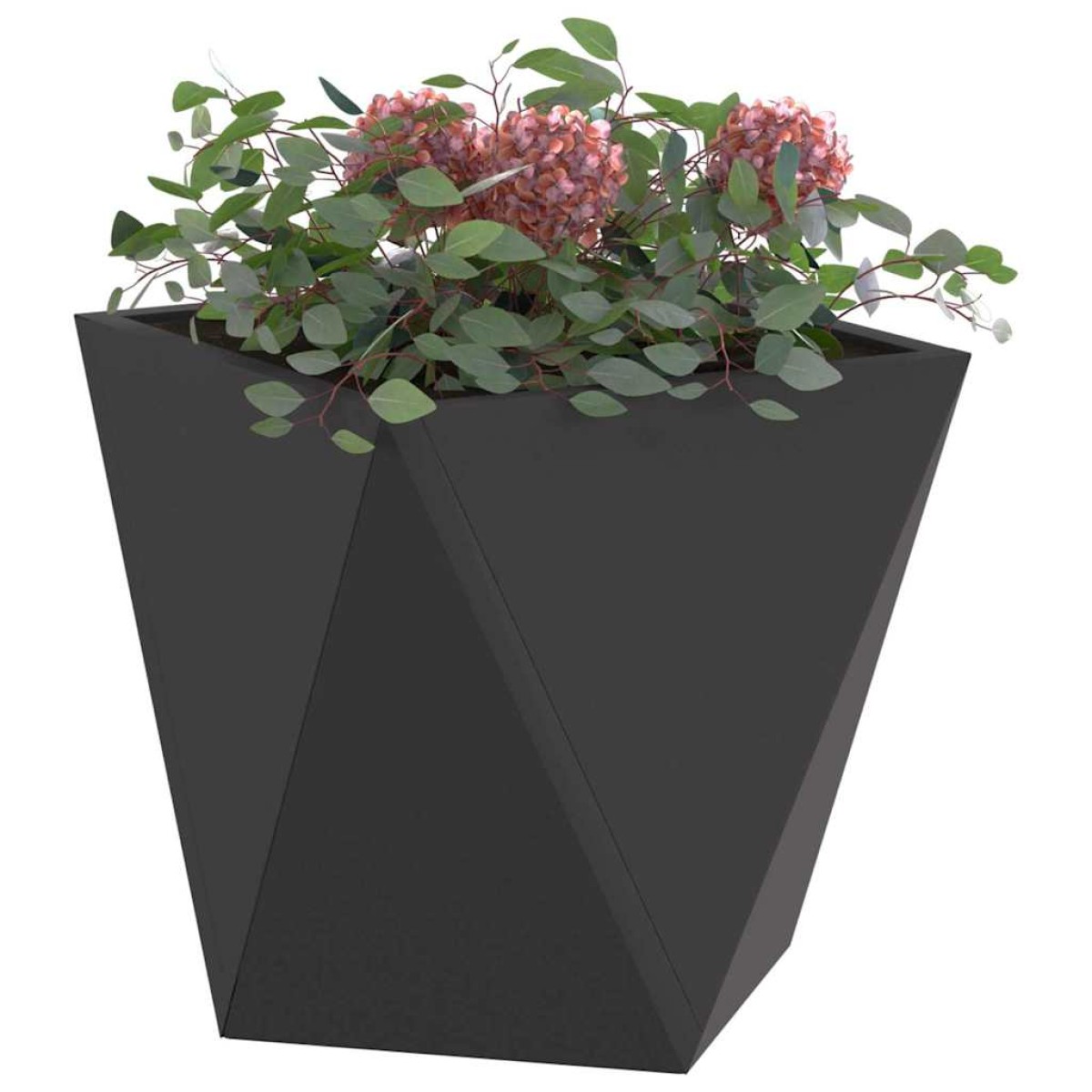 vidaXL Γλάστρα Μαύρο 30 x 30 x 30 cm Ατσάλι