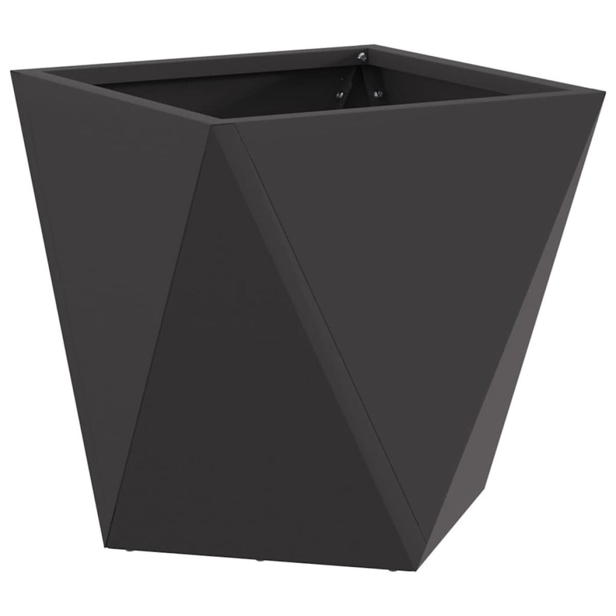 vidaXL Γλάστρα 2 τμχ. Μαύρο 30 x 30 x 30 cm Ατσάλι