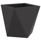 vidaXL Γλάστρα 2 τμχ. Μαύρο 30 x 30 x 30 cm Ατσάλι