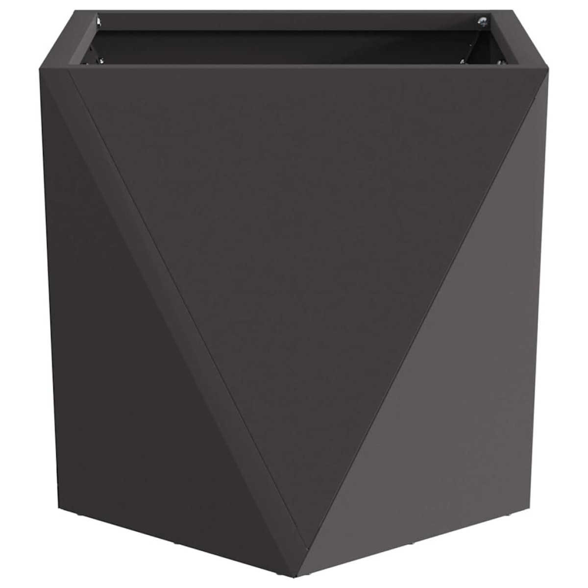 vidaXL Γλάστρα 2 τμχ. Μαύρο 30 x 30 x 30 cm Ατσάλι