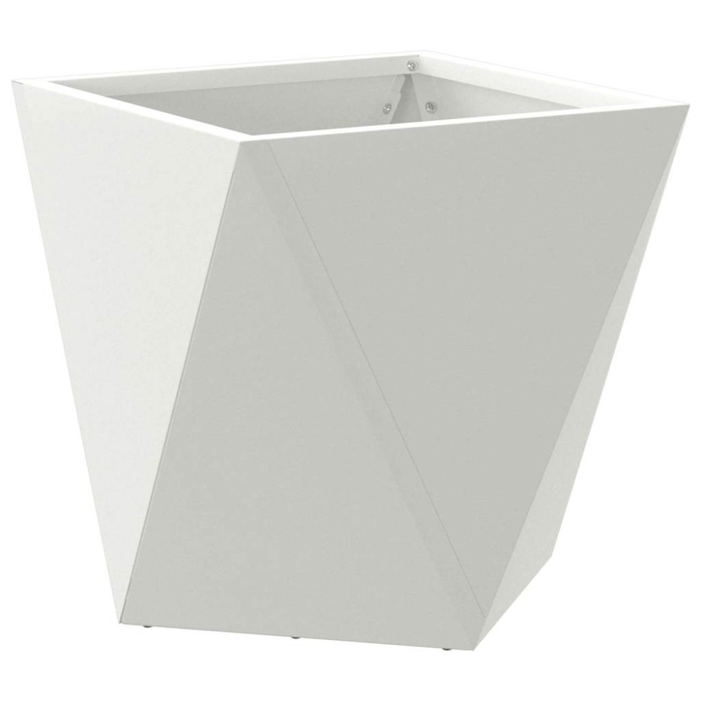 vidaXL Γλάστρα Λευκό 30 x 30 x 30 cm Ατσάλι