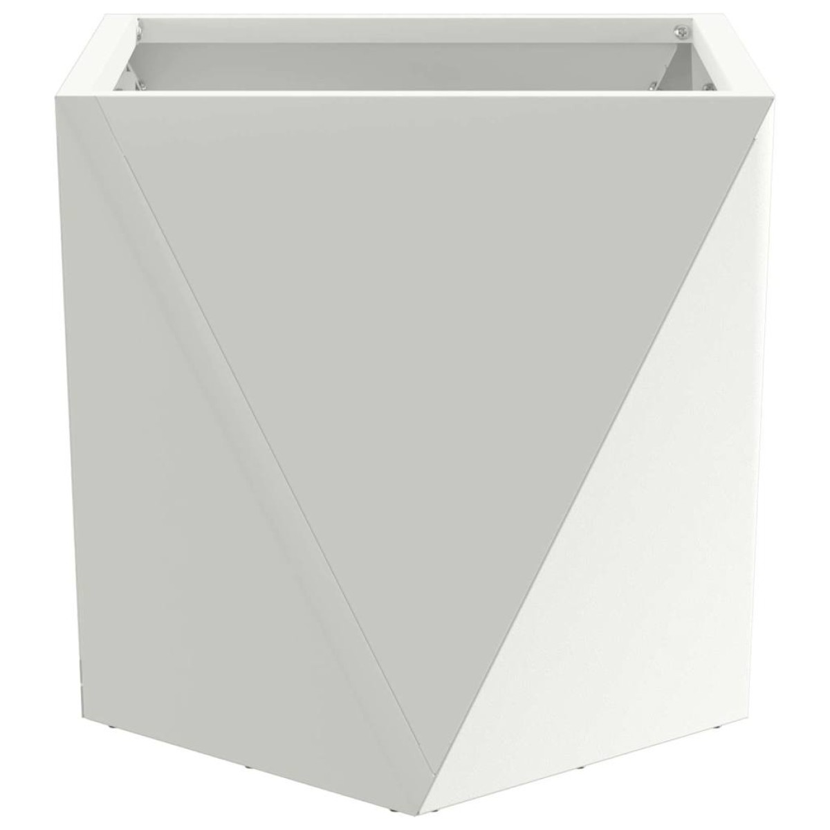 vidaXL Γλάστρα Λευκό 30 x 30 x 30 cm Ατσάλι