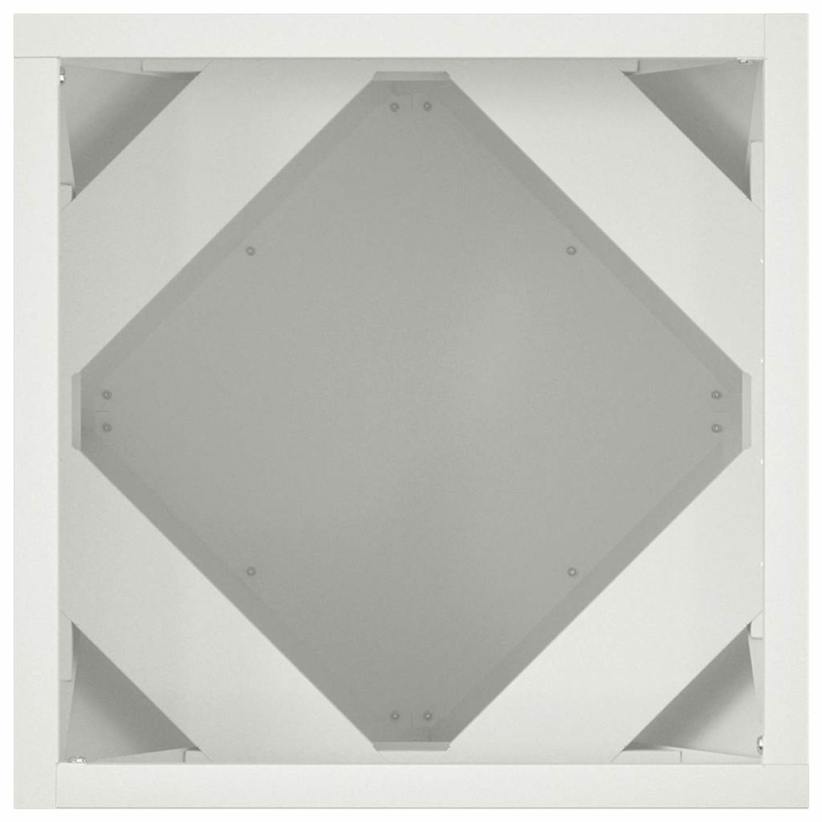 vidaXL Γλάστρα Λευκό 30 x 30 x 30 cm Ατσάλι