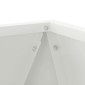 vidaXL Γλάστρα Λευκό 30 x 30 x 30 cm Ατσάλι