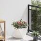 vidaXL Γλάστρα 2 τμχ. Λευκό 30 x 30 x 30 cm Ατσάλι