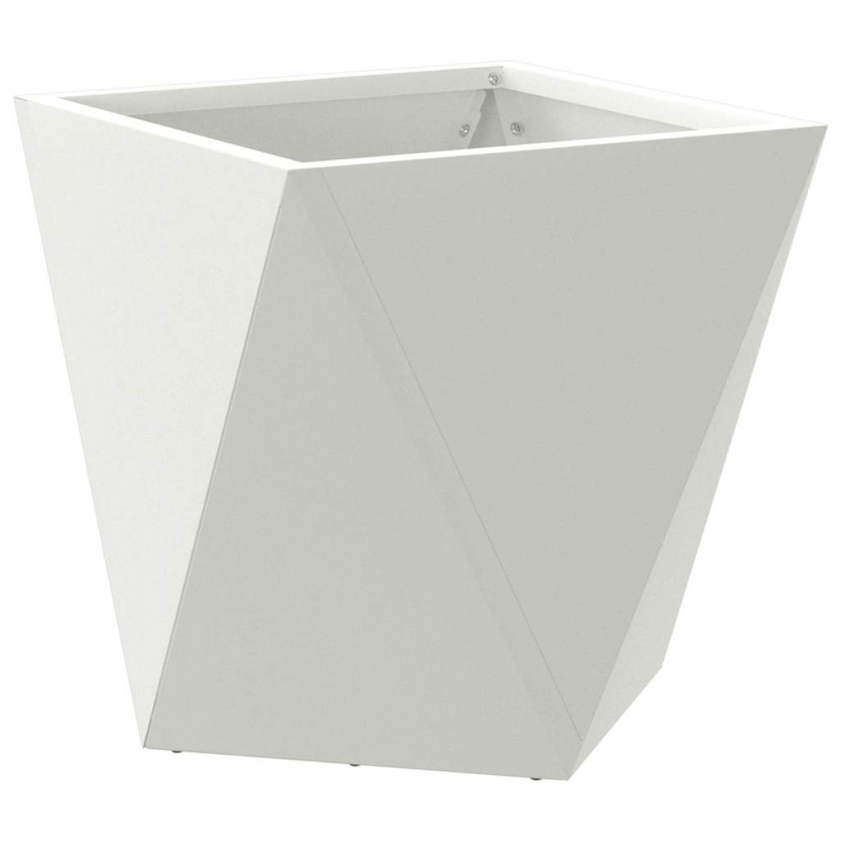 vidaXL Γλάστρα 2 τμχ. Λευκό 30 x 30 x 30 cm Ατσάλι