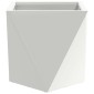 vidaXL Γλάστρα 2 τμχ. Λευκό 30 x 30 x 30 cm Ατσάλι