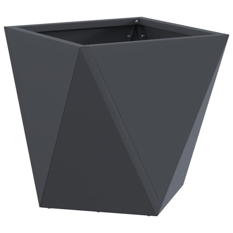vidaXL Γλάστρα Ανθρακί 30 x 30 x 30 cm Ατσάλι