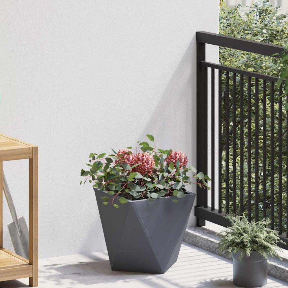 vidaXL Γλάστρα Ανθρακί 30 x 30 x 30 cm Ατσάλι