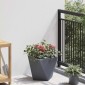 vidaXL Γλάστρα 2 τμχ. Ανθρακί 30 x 30 x 30 cm Ατσάλι