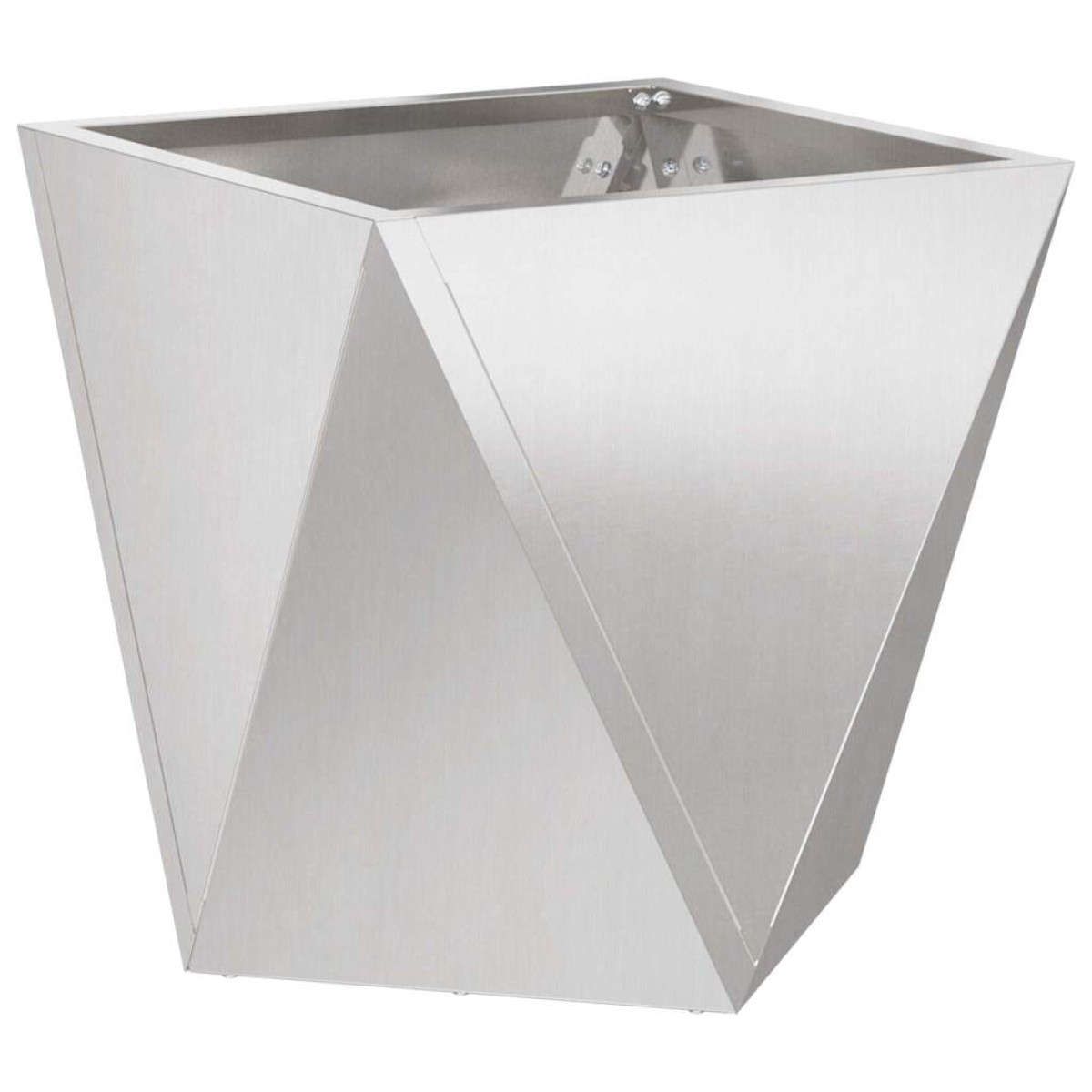 vidaXL Γλάστρα 2 τμχ. Ασημί 30 x 30 x 30 cm Ανοξείδωτο ατσάλι
